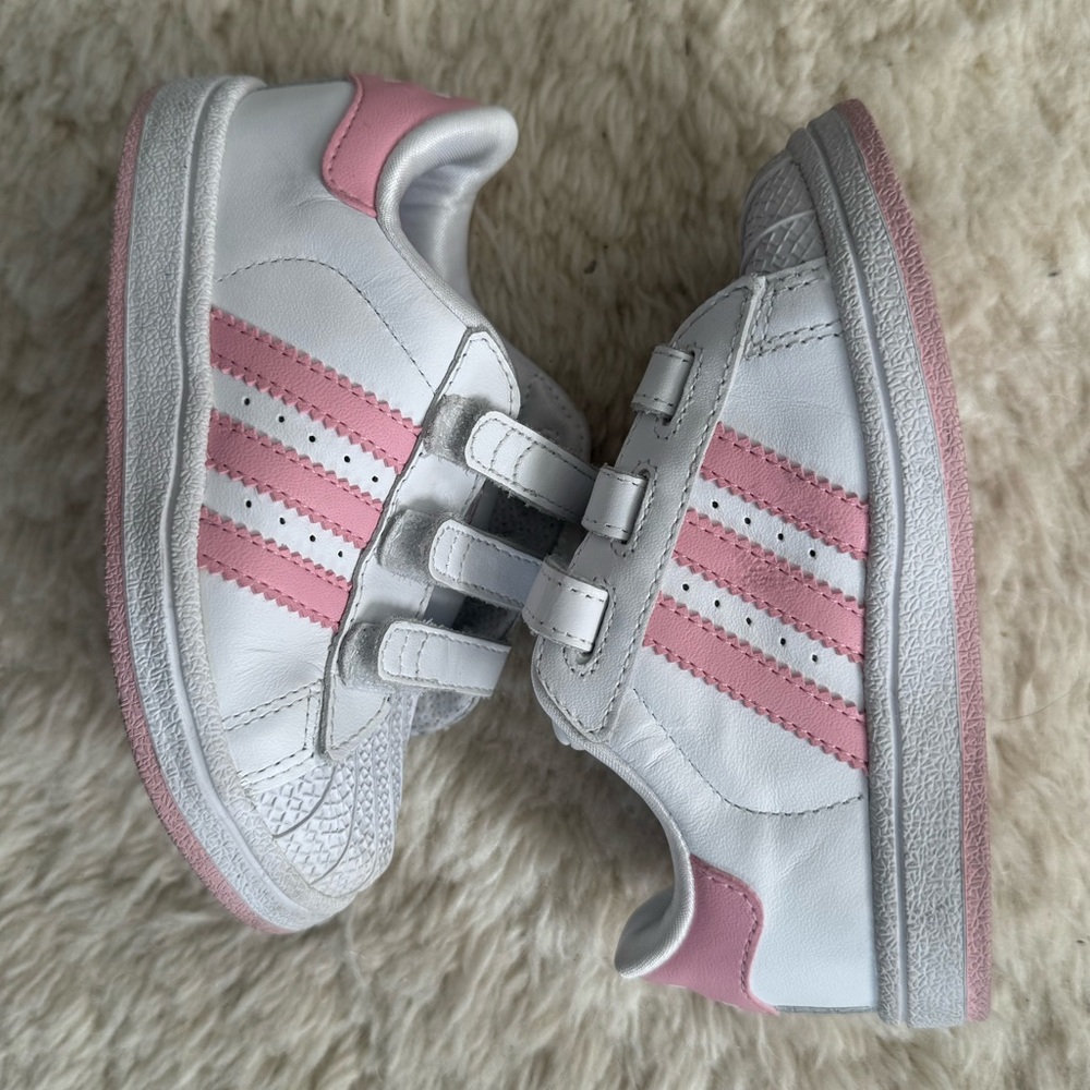 Light Pink Baby Adidas Superstar Size 7k